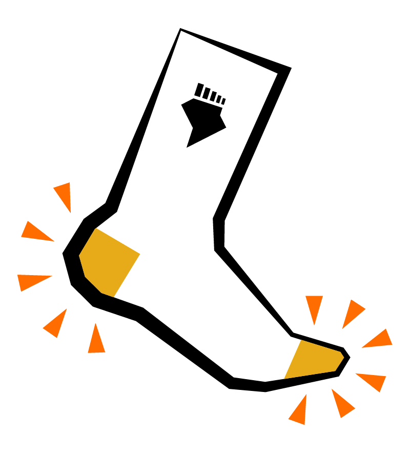 Active Socks Heel and Toe Padding